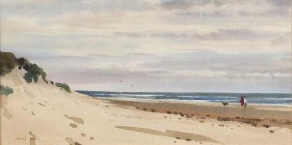 John Barrie Haste (b. 1931) "N E Coastal Scene" Signed, inscribed to gallery label verso,