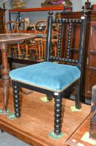 An Ebonised Bobbin Turned Chair