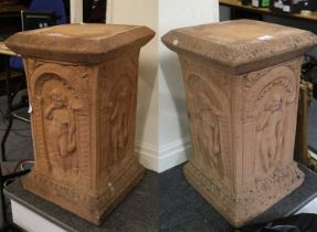 A Pair of Stone Pedestal Classicals