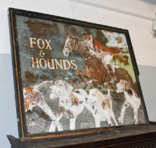 A Painted Pub Sign, ''Fox & Hounds'',135cm by 110cm (a/f)