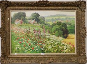 David Noble (Contemporary) Wild Flower Meadow Signed, oil on canvas board, 49.5cm by 75cm