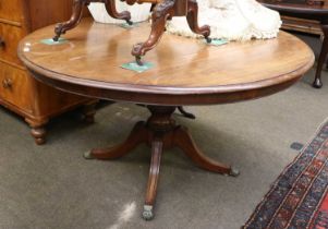 An Early 19th Century Mahogany Circular Tilt Top Breakfast Table, 132cm by 73cm