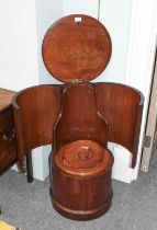 An Early 19th Century Mahogany Cylinder Comode, 44cm by 78cm In overall very good condition, good