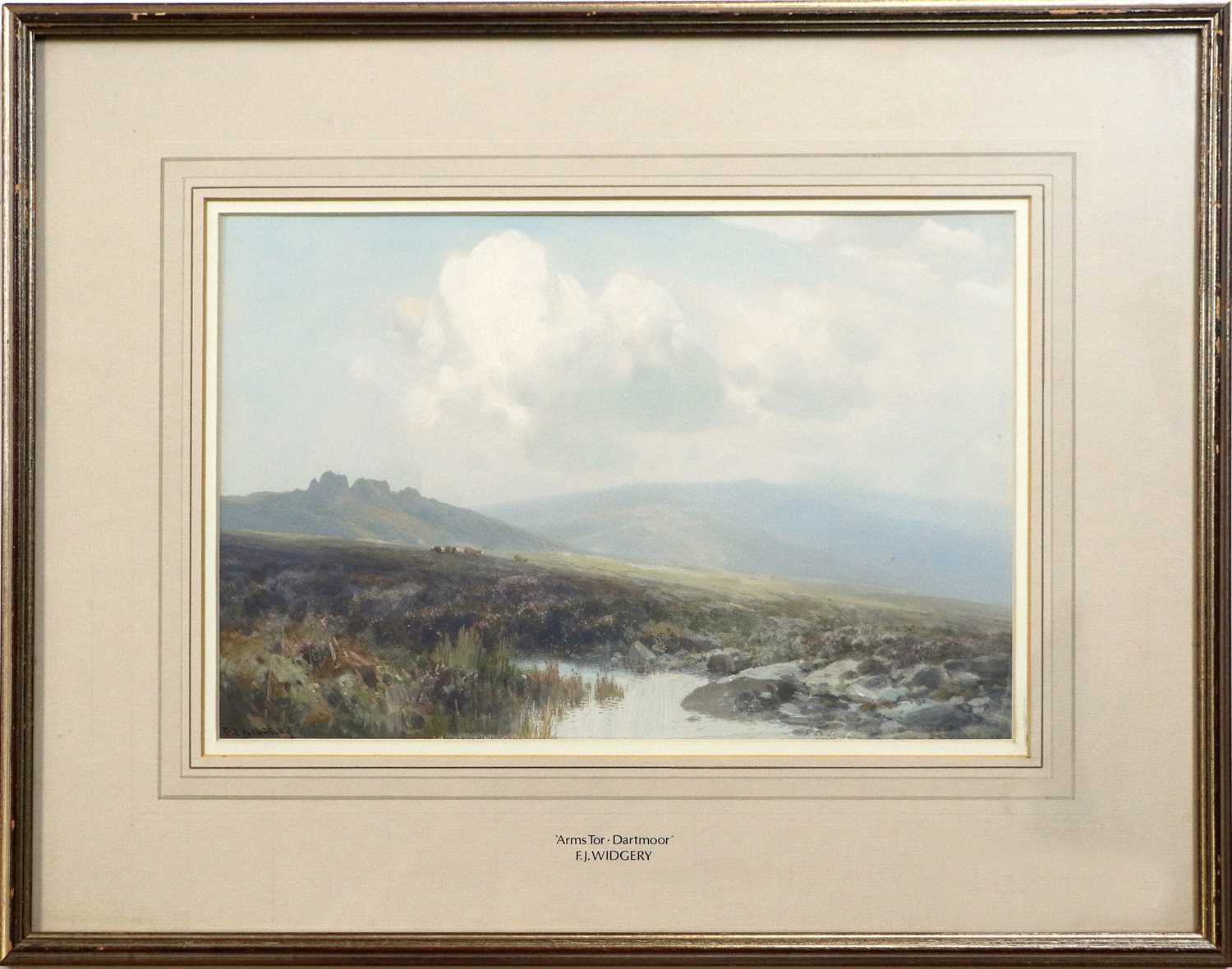 Frederick John Widgery (1869-1942) "Arms Tor. Dartmoor" Signed, mixed media, together with a further - Image 7 of 10