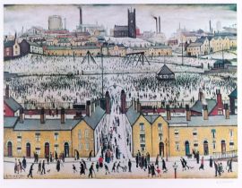 After Laurence Stephen Lowry RBA, RA (1887-1976) "Britain at Play" Signed, with the blindstamp for