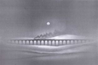 Trevor Grimshaw (1947-2001) "Ribblehead Viaduct" Signed and numbered 60/500, lithograph, 35.5cm by