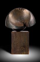 George Pickard (1929-1993) Broken Bowl Metal on a wooden base, 60cm high (including base) Metal with