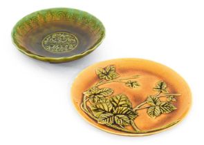 Christopher Dresser (Scottish, 1834-1904) for Linthorpe Pottery: A Dish, moulded with flowers,