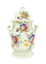 A Middlesbrough Pottery Country House Slop Pail, c.1840, painted with floral sprays, impressed