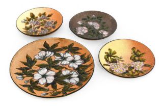 Christopher Dresser (Scottish, 1834-1904) for Linthorpe Pottery: A Dish, painted with flowers,