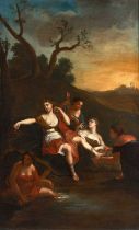 Manner of Francois de Troy (1645-1730) French Diana and her nymphs bathing in a pool Oil on