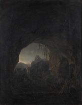 Follower of Cristoforo Dall Acqua (1734-1787) Grotto Oil on canvas, 43.5cm by 34cm