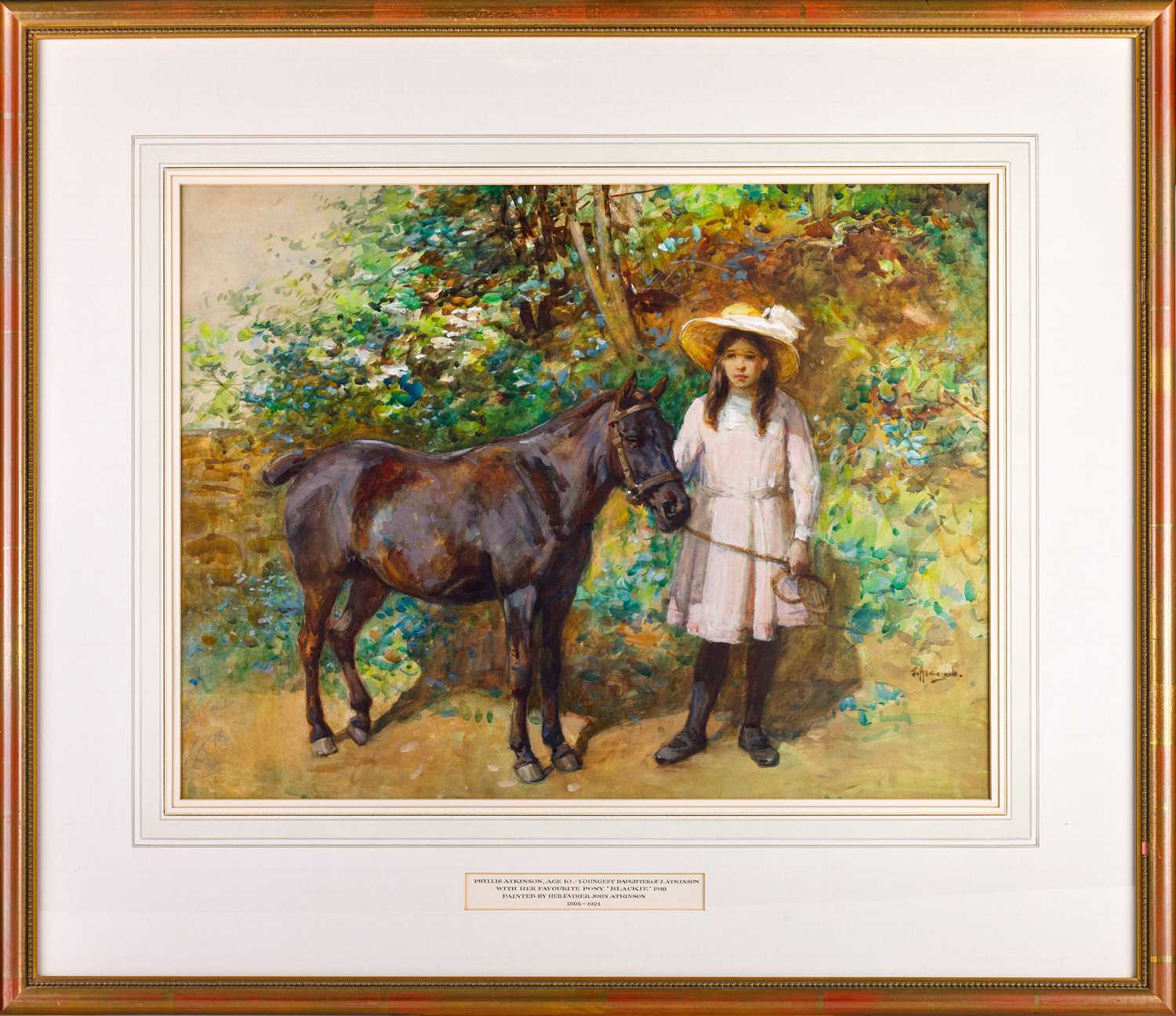 John Atkinson (1863-1924) The Artist’s Daughter Signed, watercolour, 45cm by 59cm There are two - Image 2 of 7