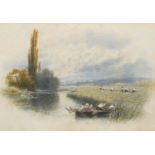 Myles Birket Foster RWS (1825-1899) "The Lay of the Labourer" Watercolour, 9.5cm by 13cm