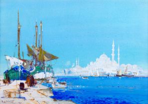 Frank Henry Mason RBA (1875-1965) “Constantinople” Signed and inscribed, gouache and watercolour,