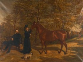 Benjamin Cam Norton (1835-1900) Adam and Amy Agnes Dugdale in Griffin Park, Blackburn, Lancashire,