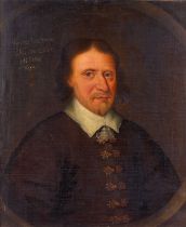 Follower of William Dobson (1611-1646) Portrait of George Leyburne (according to inscription) head
