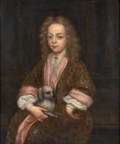 Follower of Caspar Netscher (1639-1684) Dutch Portrait of Nicolas Wyse, three-quarter length seated,