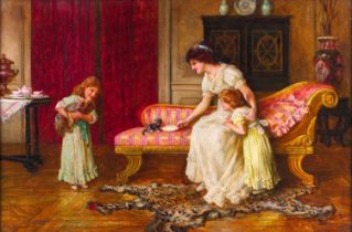 Sydney Muschamp (1851-1929) A New Addition to the Family The Toy Dog Each signed, oil on canvas,