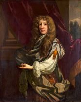 Follower of Sir Godfrey Kneller (1646-1743) A portrait of a gentleman, three-quarter length