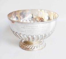 A Victorian Silver Rose-Bowl, by William Hutton and Sons Ltd., London, 1896, tapering circular and