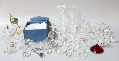 Swarovski and other glass animals, etc