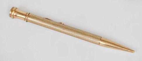 An Edward VIII Gold Pencil, by William Suckling Ltd., Birmingham, 1936, 9ct, tapering and with an