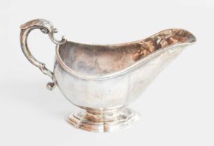 A George III Irish Silver Cream or Sauceboat, by Richard Williams, Dublin, Circa 1770, shaped oval