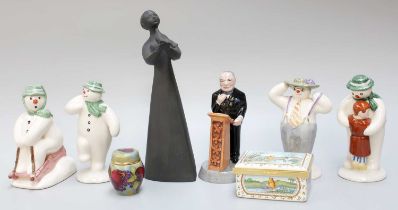 Assorted Collectables, including four Royal Doulton Figures from the Snowman Gift Collection, two