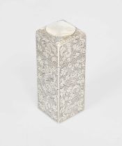 A Victorian Silver Scent-Bottle, by Sampson Mordan and Co., London, 1883, of square section, the