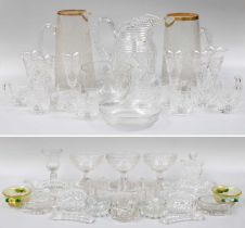 A Quantity of Assorted Glassware, including a pair of Venetian salts, 19th century jelly glasses,