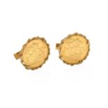 A Pair of Sovereign Cufflinks, dated 1911 and 1913, with swivel bars Mounts hallamarked 9 carat