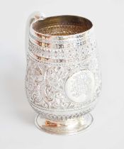 A Victorian Silver Christening-Mug, by John Aldwinckle and Thomas Slater, London, 1890, tapering