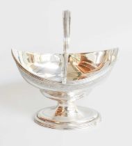 A George III Silver Sugar-Basket, by Peter and Ann Bateman, London, 1792, tapering oval and on