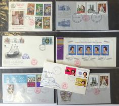 Royal Yacht 'Britannia', group of items incl. 12 first day covers through 1977 all with the red '