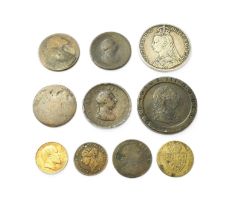 Edward VII, Sovereign 1907; good fine, together with a small collection of other coins including a