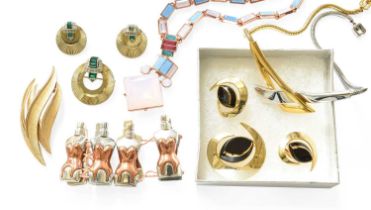 A Small Quantity of Costume Jewellery, including a Givenchy necklace, length 36cm approximately, a