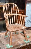 A Child's Yew Wood Windsor Armchair