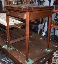 An Edwardian Mahogany Fold Over Envelope Card Table, circa 1910, 51cm by 70cm