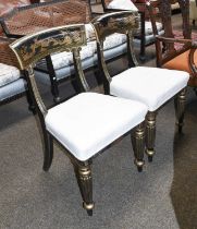 A Pair of Chinoiserie Lacquered William IV Side Chairs