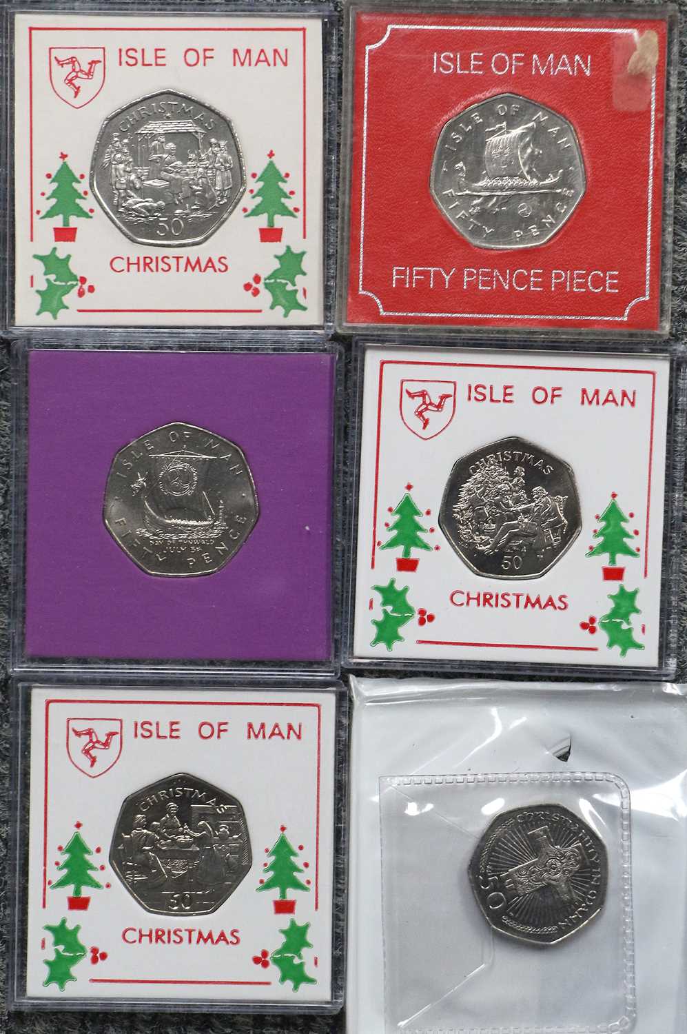 A Large Mixed Lot of UK and Isle of Man Coinage; comprising, commemorative £5 coins, Christmas 50ps, - Image 3 of 3