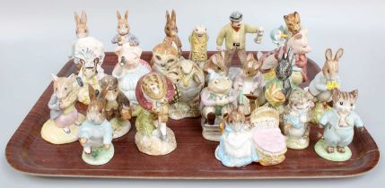 Beswick Beatrix Potter Figures, various back stamps, including BP-3, Royal Albert, modern John