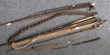 A Collection of Assorted 19th and 20th century Whips and Crops (10)