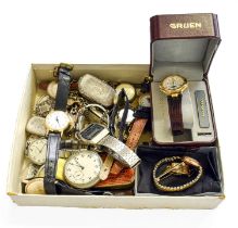 A Selection of Pocket and Wristwatches. Consisting of a Miltary General Service Pocket Watch, Two