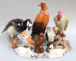 Beswick Birds, including Barnacle Goose, model No. 1052, Lesser Spotted Woodpecker, model No.