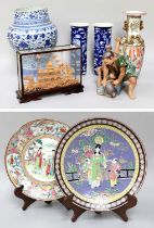 A Collection of Chinese Items, including 19th century famille rose baluster vase, an 18th century