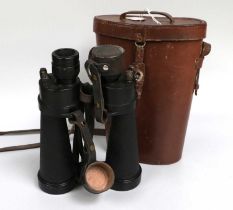 A Chelsea Pensionsers Coat, Barr & Stroud binoculars (2)