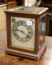 A Mahogany Quarter Striking Table Clock, retailed by Gibson Ltd, Belfast, circa 1900, twin barrel