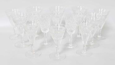 A Set of Six Waterford Crystal Alana Pattern Port Glasses, together with a quantity of similar