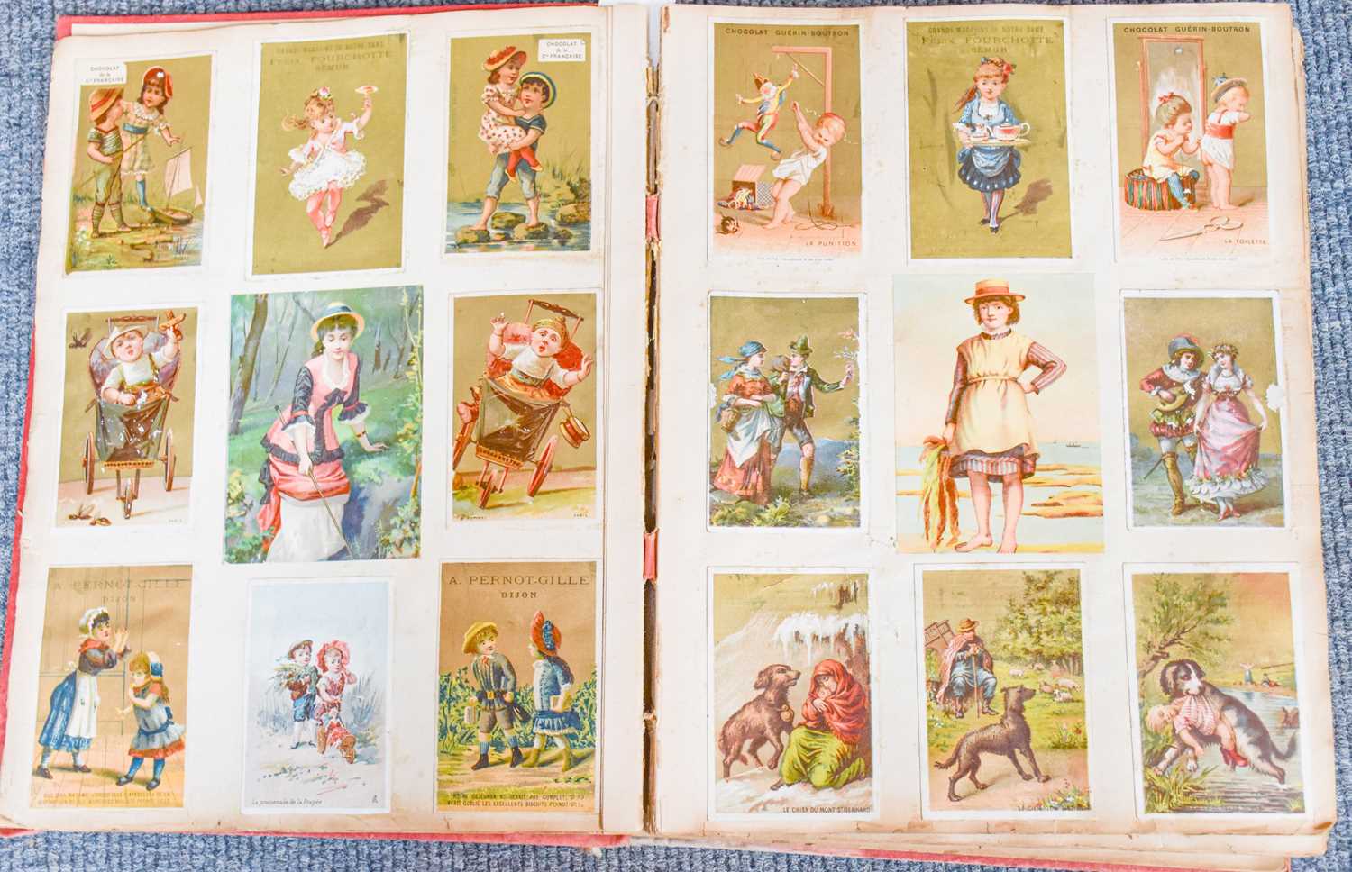 Assorted 19th Century and Later Printed Paper Scraps and Other Items, in three red bound albums, a - Image 5 of 7